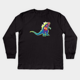 Heat Vision - Godzilla Kids Long Sleeve T-Shirt